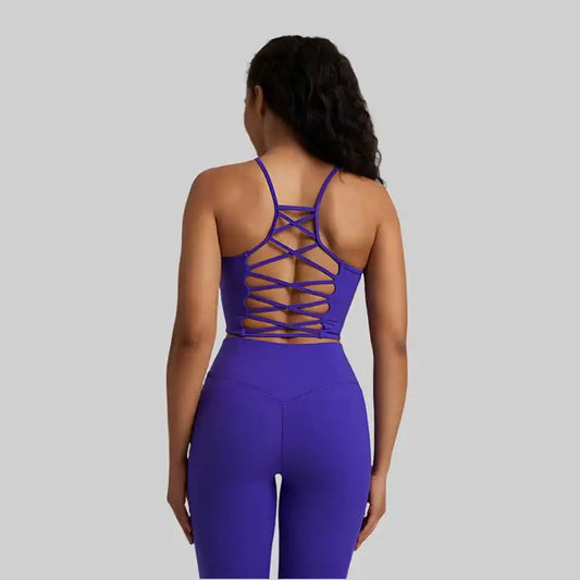 Backless Crisscross Yoga Tank Top for Women