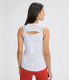 Cut-out Back Mesh Tank Top Quick-Dry Sleeveless Running & Yoga Shirt