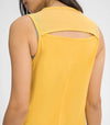 Cut-out Back Mesh Tank Top Quick-Dry Sleeveless Running & Yoga Shirt