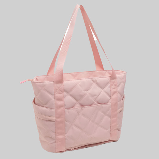 Women’s Large Quilted Tote Bag with Zipper