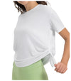 Women's Drawstring Side Yoga Shirt