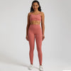 2-Piece Yoga Set - High-Waist Leggings & Backless Sports Bra