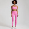 2-Piece Yoga Set - High-Waist Leggings & Backless Sports Bra