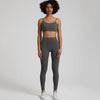 2-Piece Yoga Set - High-Waist Leggings & Backless Sports Bra