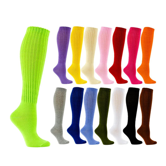 2 Pairs Women’s Slouch Socks – Casual Yoga & Sport Mid Tube Socks