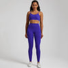 2-Piece Yoga Set - High-Waist Leggings & Backless Sports Bra