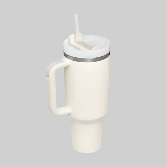 40oz Tumbler with Handle & Straw