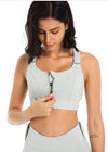 Zipper Front Sports Bra