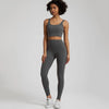 2-Piece Yoga Set - U-Back Crop Top & High-Waist Leggings