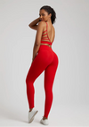 2-Piece Yoga Set - High-Waist Leggings & Backless Sports Bra