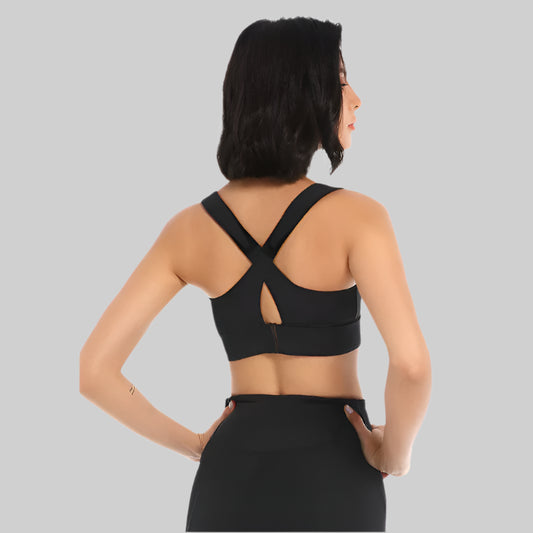 Zipper Front Sports Bra