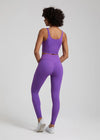 2-Piece Yoga Set - U-Back Crop Top & High-Waist Leggings