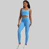 2-Piece Yoga Set - U-Back Crop Top & High-Waist Leggings