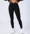 Crossover Gym Leggings – V-Shaped Waist Push-Up Yoga Pants