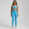 2-Piece Yoga Set - High-Waist Leggings & Backless Sports Bra