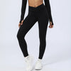 Crossover Gym Leggings – V-Shaped Waist Push-Up Yoga Pants