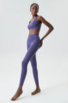 2-Piece Gym Set - Solid Color Yoga & Running Suit