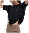 Women's Drawstring Side Yoga Shirt