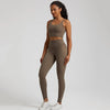 2-Piece Yoga Set - U-Back Crop Top & High-Waist Leggings