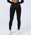 Crossover Gym Leggings – V-Shaped Waist Push-Up Yoga Pants