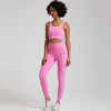 2-Piece Yoga Set - U-Back Crop Top & High-Waist Leggings