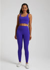 2-Piece Yoga Set - U-Back Crop Top & High-Waist Leggings