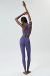 2-Piece Gym Set - Solid Color Yoga & Running Suit