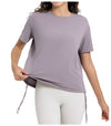 Women's Drawstring Side Yoga Shirt