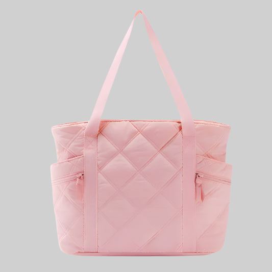 Women’s Large Quilted Tote Bag with Zipper