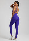 2-Piece Yoga Set - High-Waist Leggings & Backless Sports Bra