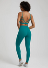 2-Piece Yoga Set - High-Waist Leggings & Backless Sports Bra