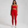 2-Piece Yoga Set - High-Waist Leggings & Backless Sports Bra